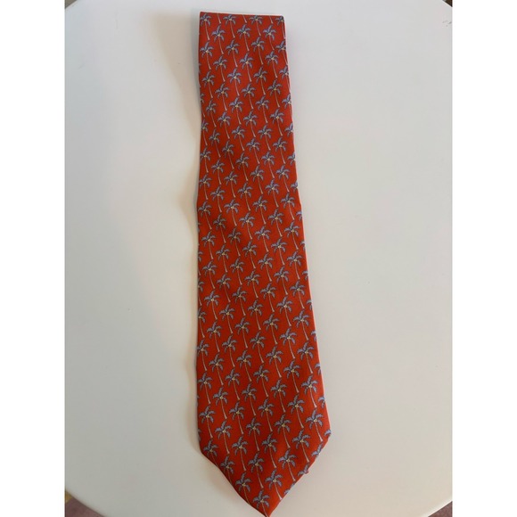 South Beach Ties‎ Neck Tie Palm Trees Orange - Picture 3 of 5